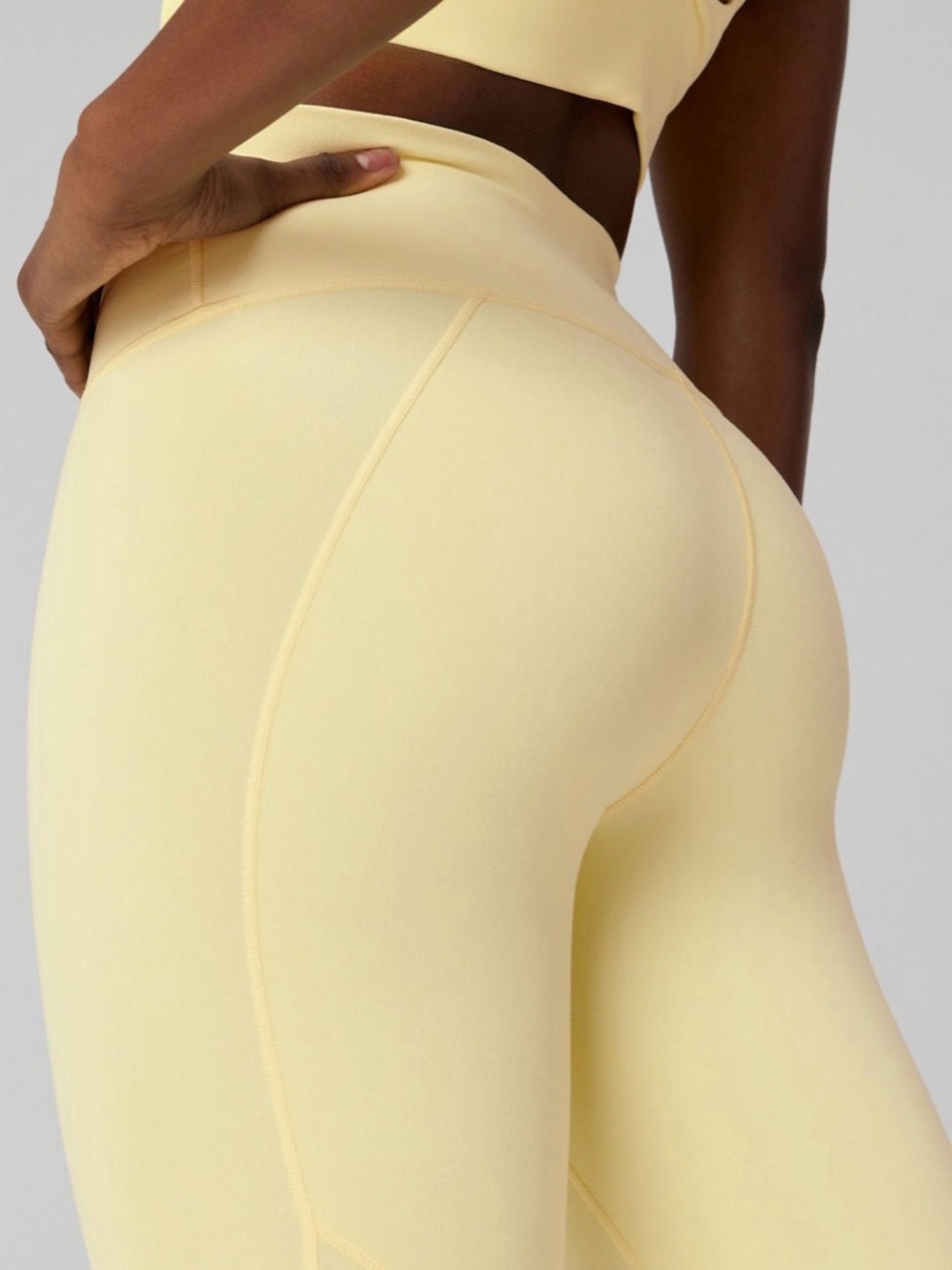 Fabletics DEFINE HIGH-WAISTED 7/8 Butter Yellow - worn one time